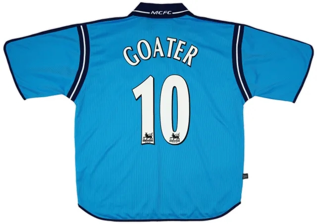 LeCoqSportif 2002-03 Manchester City Home Shirt Goater #10 - 9/10 - (L)