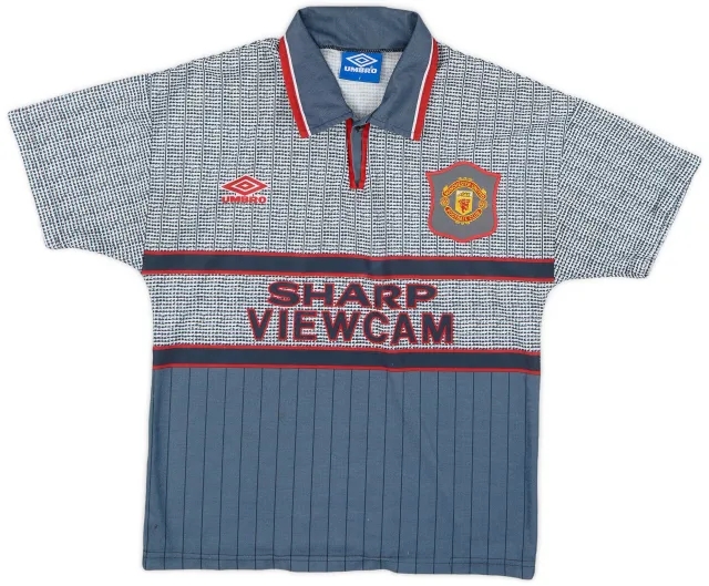 Umbro 1995-96 Manchester United Away Shirt - 8/10 - (L.Boys)