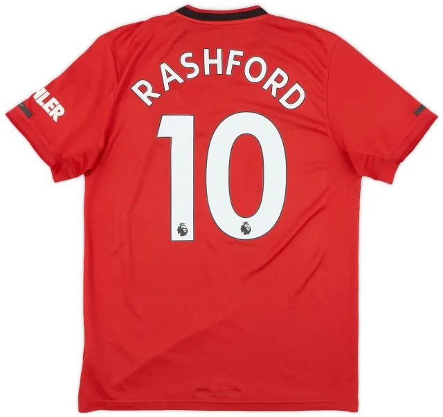 adidas 2019-20 Manchester United Home Shirt Rashford #10 - 9/10 - (M)
