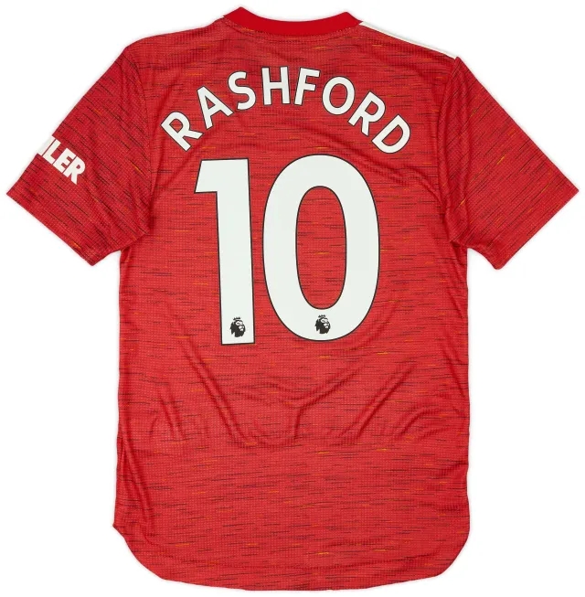 adidas 2020-21 Manchester United Authentic Home Shirt Rashford #10 (XS)