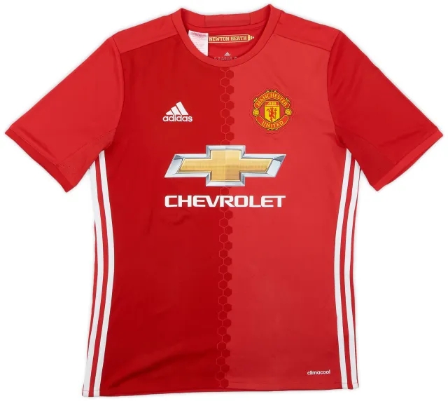adidas 2016-17 Manchester United Home Shirt - 7/10 - (XL.Boys)
