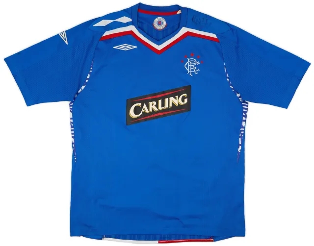Umbro 2007-08 Rangers Home Shirt - 5/10 - (XL)