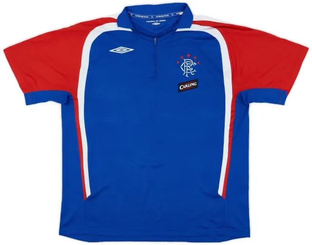 2006-07 Rangers Umbro 1/4 Zip Training Polo - 9/10 - (XL)