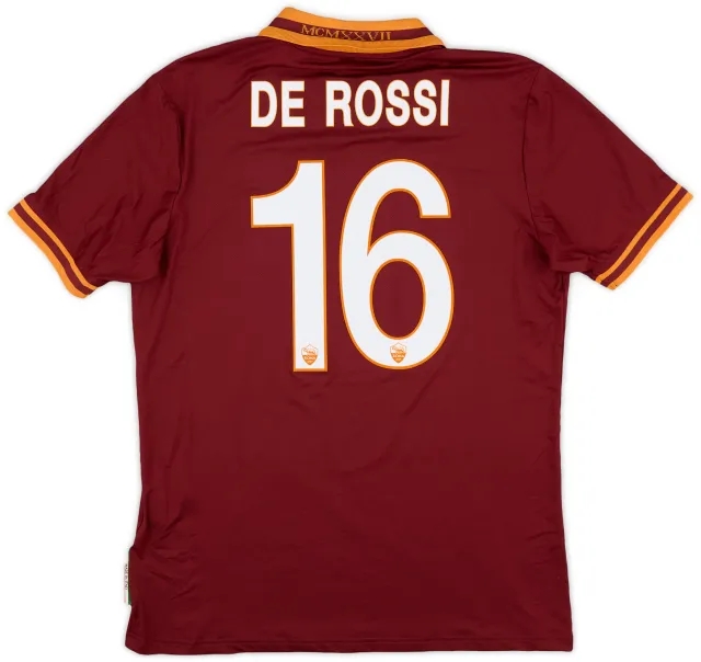 2013-14 Roma Home Shirt De Rossi #16 (XL)