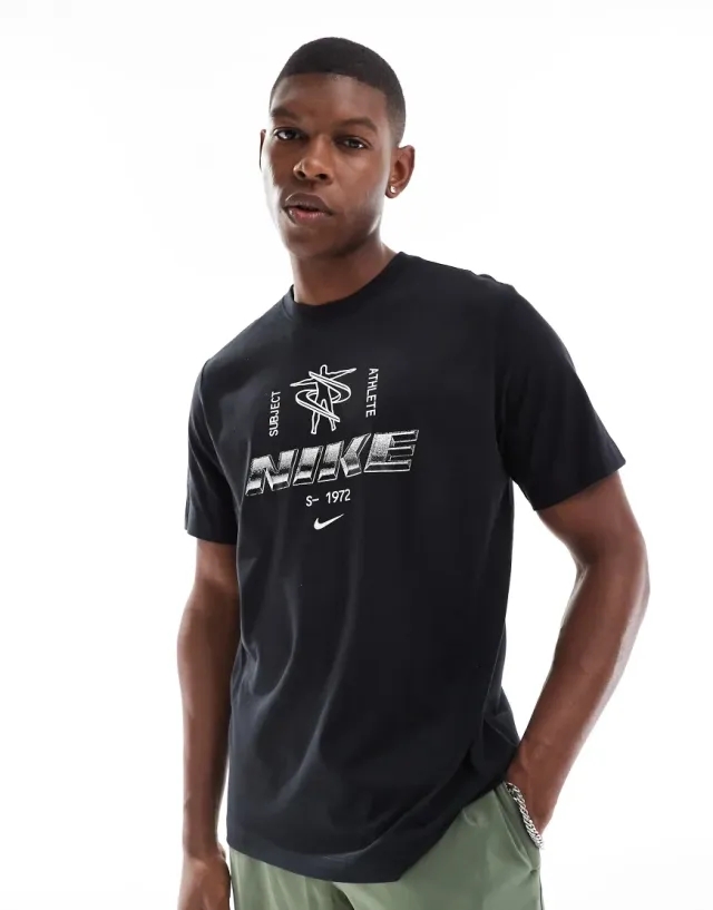 Nike Train GFX T-Shirt - Black - Size XL - Black