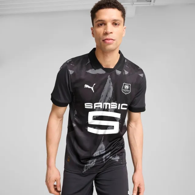 PUMA Stade Rennais F.C. 24/25 Third Jersey Men, Flat Dark Grey/White/Black