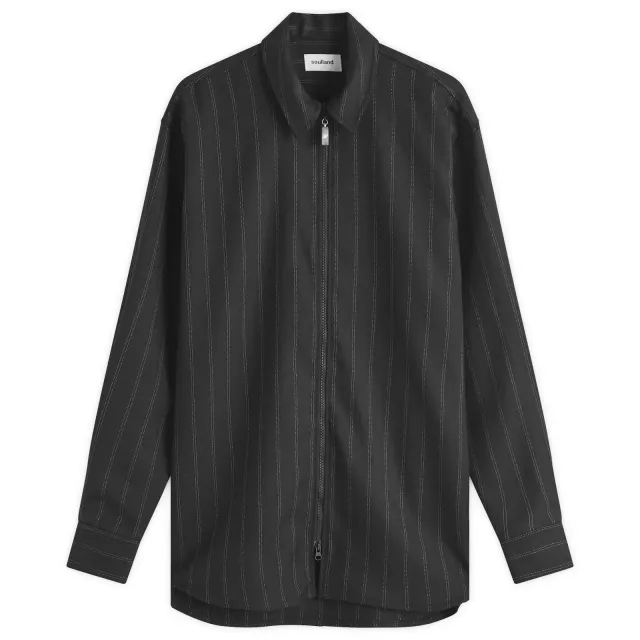 Soulland Men's Derry Zip Shirt Jacket Black
