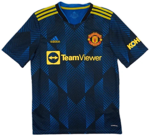 adidas 2021-22 Manchester United Third Shirt - 7/10 - (XL.Boys)