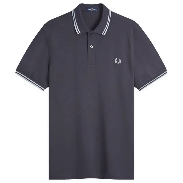 Fred Perry M3600 Twin Tipped Polo - Anchor Grey