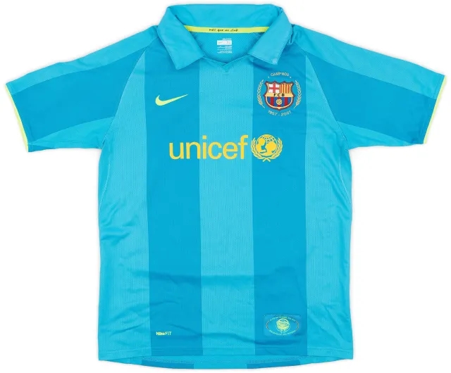 Nike 2007-09 Barcelona Away Shirt - 9/10 - (XL.Boys)
