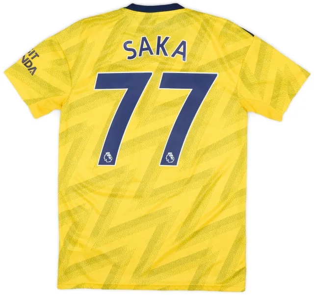 adidas 2019-20 Arsenal Away Shirt Saka #77 - 9/10 - (S)
