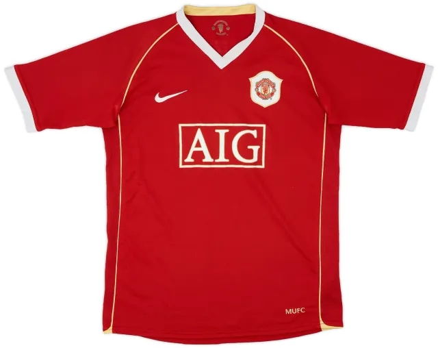 Nike 2006-07 Manchester United Home Shirt - 8/10 - (XL.Boys)