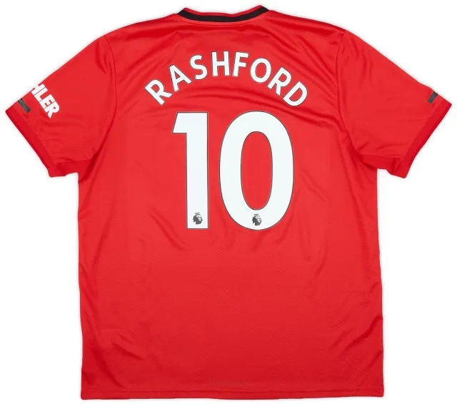 adidas 2019-20 Manchester United Home Shirt Rashford #10 - 9/10 - (XL)