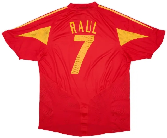 adidas 2004-06 Spain Home Shirt Raul #7 (XL)
