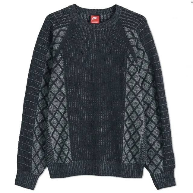 Nike Men's Apparel Tech Sweater Black/Silver
