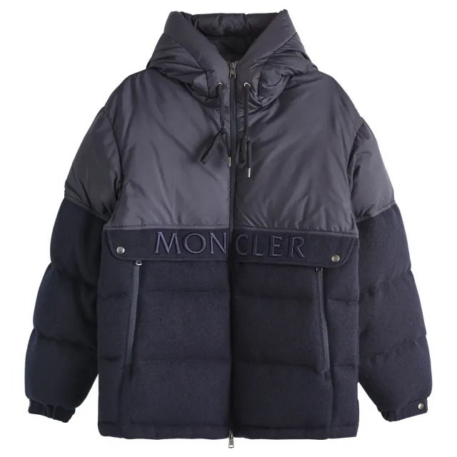 Moncler Men's Andres Wool Padded Jacket Navy