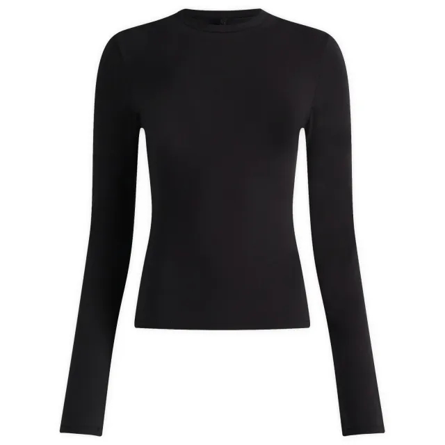 SKIMS Women's Cotton Jersey Long Sleeve T-Shirt Soot