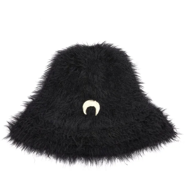 Marine Serre Women's Wild Puffy Knit Bucket Hat Black