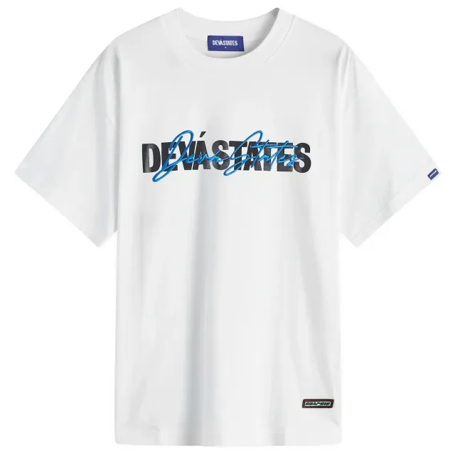 Deva States Men's Overlay Logo T-Shirt White