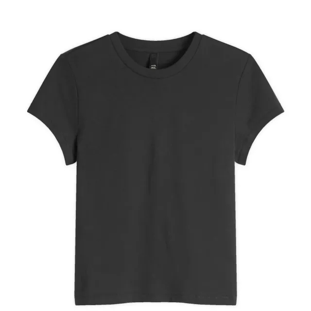SKIMS Women's Relaxed Tees Shrunken T-Shirt Onyx