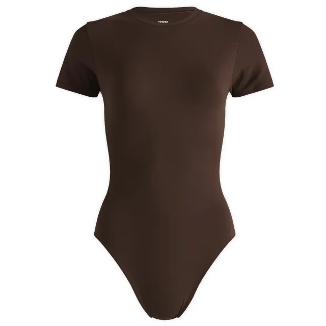 SKIMS Women's Fits Everybody T-Shirt Bodysuit Cocoa