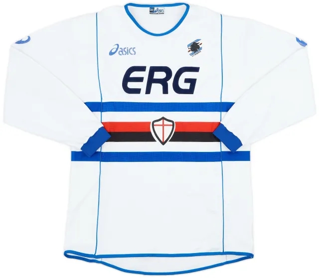 Asics 2002-03 Sampdoria Away L/S Shirt - 8/10 - (XL)
