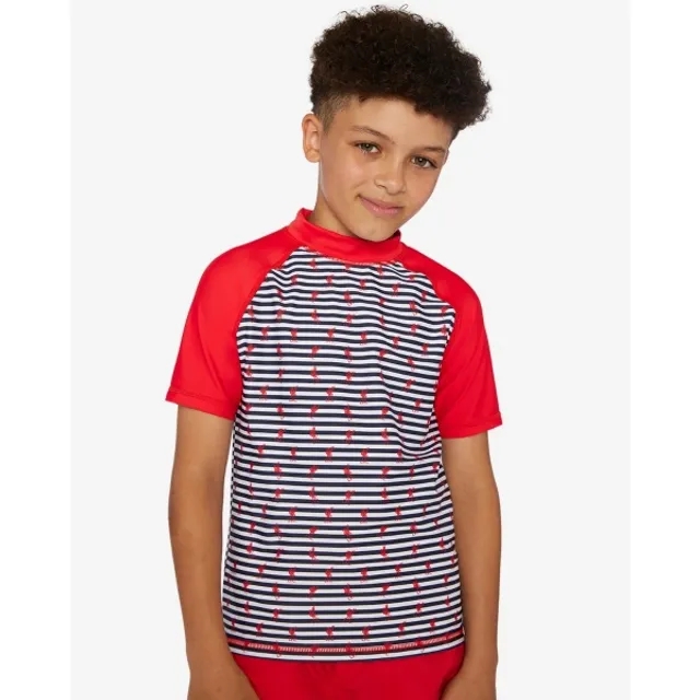 Liverpool FC LFC Junior Stripe Rash Top
