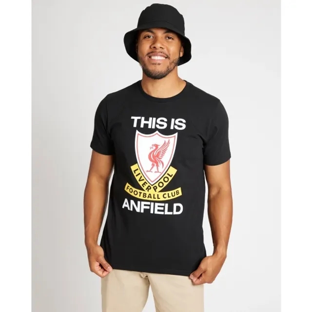 Liverpool FC LFC Adults This is Anfield Black Tee