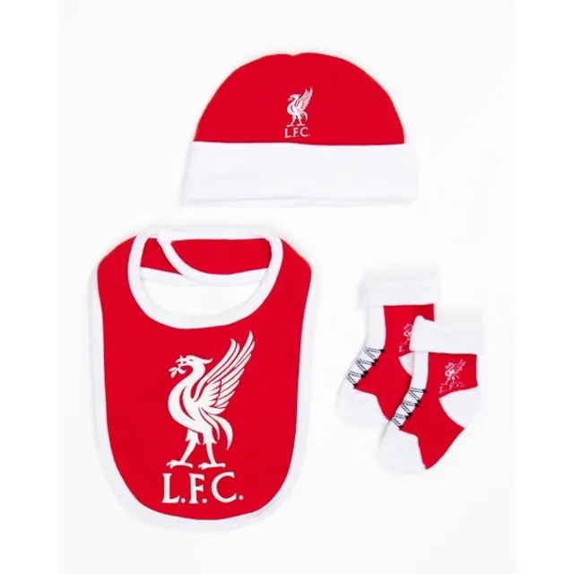 Liverpool FC LFC Hat, Bib & Bootie Set