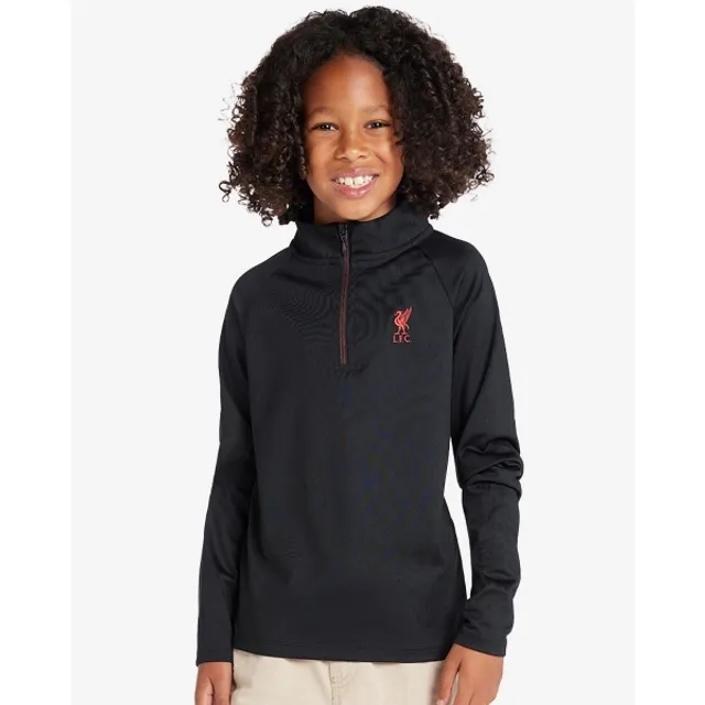 Liverpool FC LFC Juniors 1/4 Zip Top Black