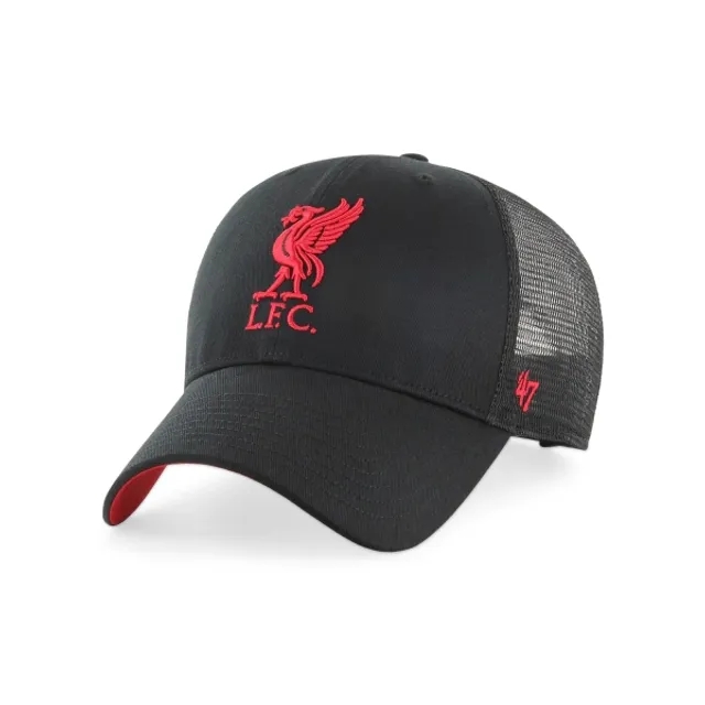 Liverpool FC LFC 47 Adults Ballpark Mesh MVP Black & Red Cap