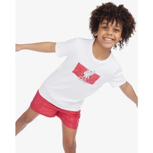 Liverpool FC LFC Juniors Block Graphic Tee White