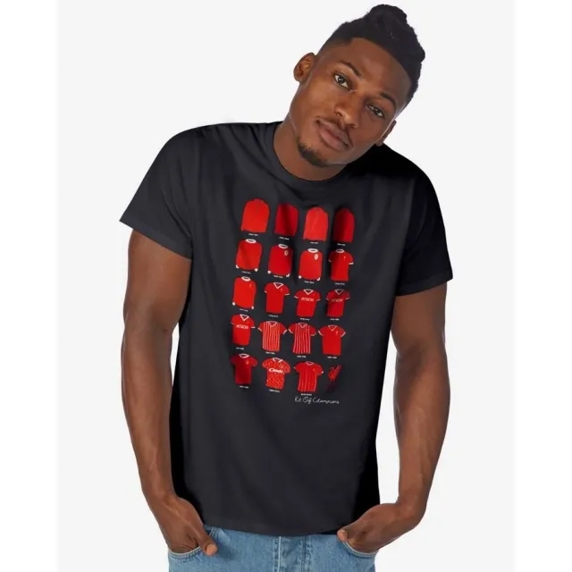 Liverpool T-Shirt Retro Kit Of Champions - Black - ['Black']
