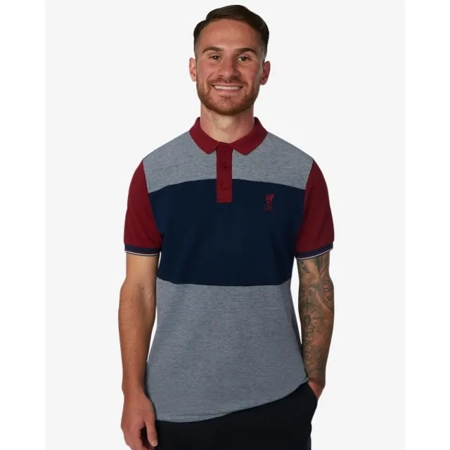 Liverpool FC LFC Mens Colour Block Polo