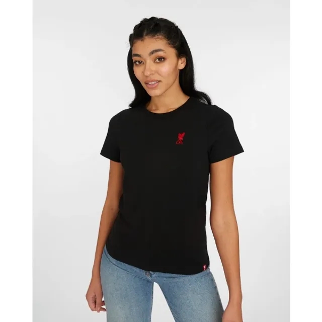 Liverpool FC LFC Womens Liverbird Tee Black