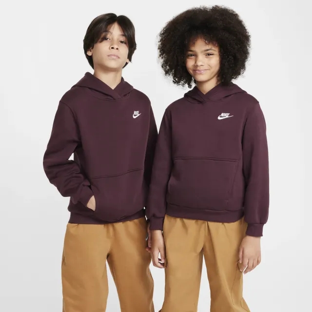 Nike Club Pullover Hoodie Junior Boys - Red