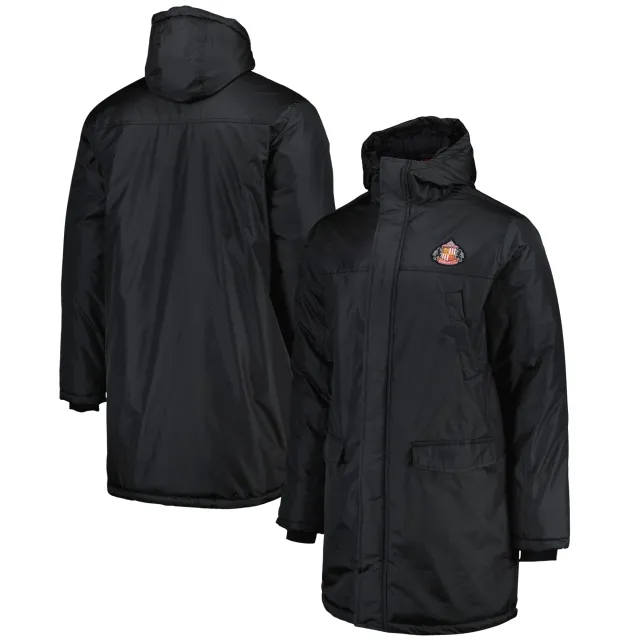 Source Lab Limited Sunderland Core Long Stadium Jacket - Black - Mens