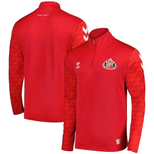 Sunderland Hummel Home Pre-Match Half Zip - Red