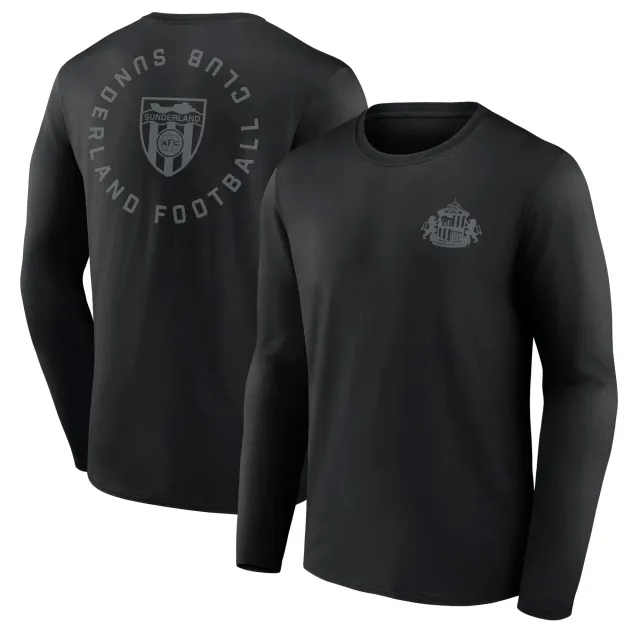 No Brand Sunderland Loop Graphic Long Sleeve T-Shirt - Black