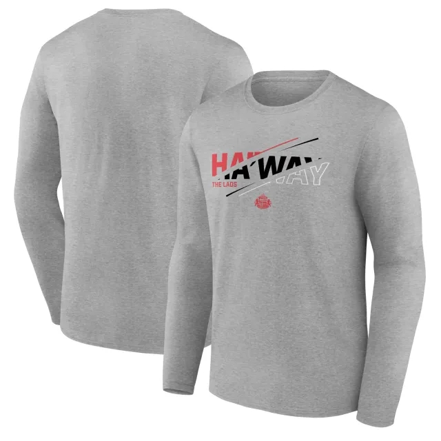 No Brand Sunderland Ha'way Graphic Long Sleeve T-Shirt - Sports Grey - Mens