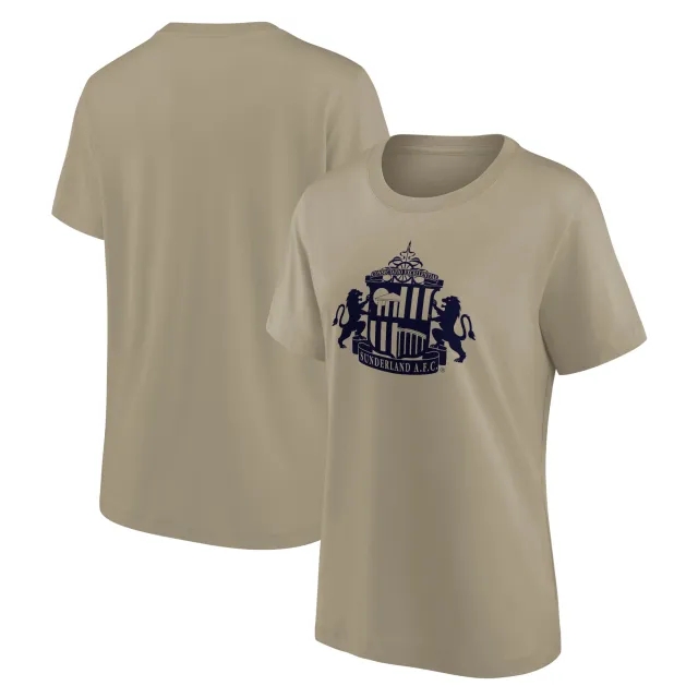 No Brand Sunderland Mono Logo Graphic Oversized T-Shirt - Khaki - Womens