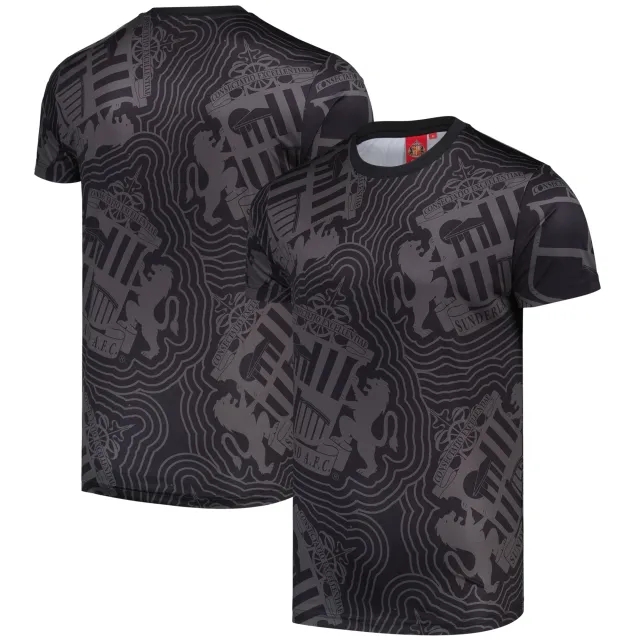 Fanatics Sunderland Mono Sublimated Polyester T-Shirt - Black - Mens