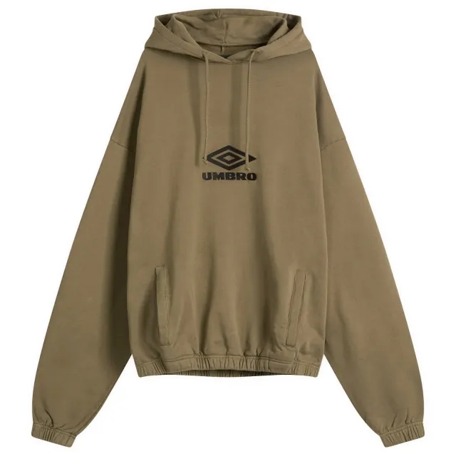 Umbro by Slam Jam Men's OG Logo Mask Hoodie Army Green