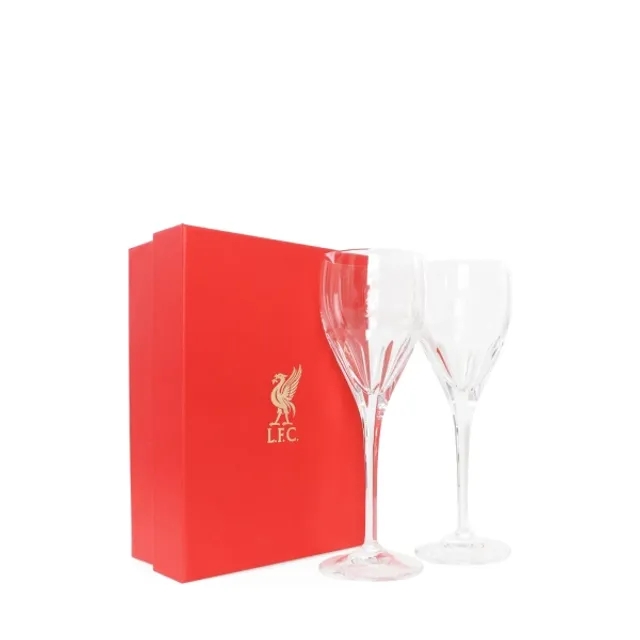 Liverpool FC LFC Crystal Wine Glass Pair