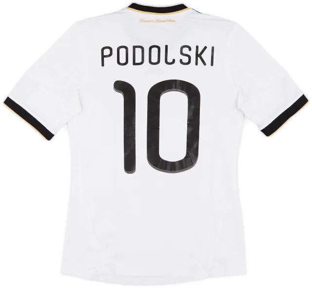 adidas 2010-11 Germany Home Shirt Podolski #10 - 6/10 - (S)
