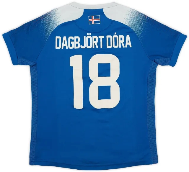 Errea 2018-19 Iceland Home Shirt Dagbjort Dora #18 - 6/10 - (XXS)