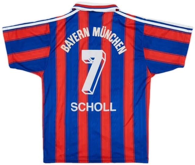 adidas 1995-97 Bayern Munich Home Shirt Scholl #7 - 7/10 - (S)