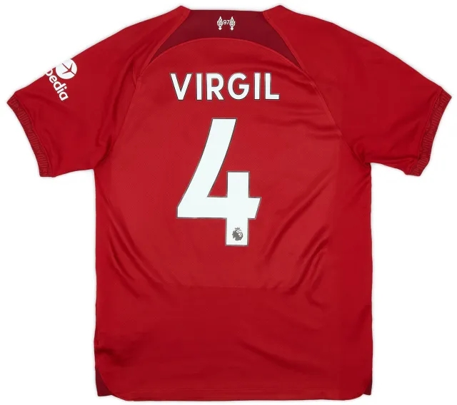 Nike 2022-23 Liverpool Home Shirt Virgil #4 - 8/10 - (S)
