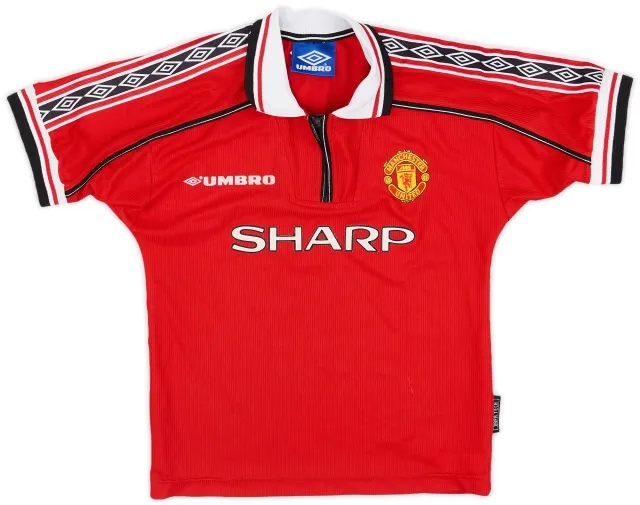 Umbro 1998-00 Manchester United Home Shirt - 8/10 - (S.Boys)