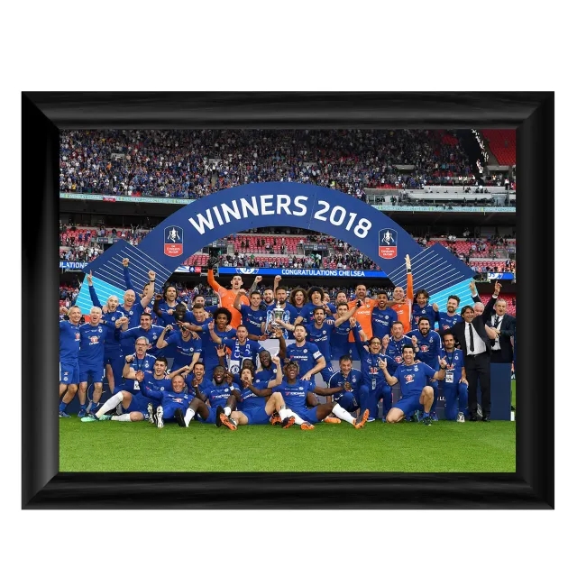 Chelsea FA Cup Team Print Framed 8 x 6
